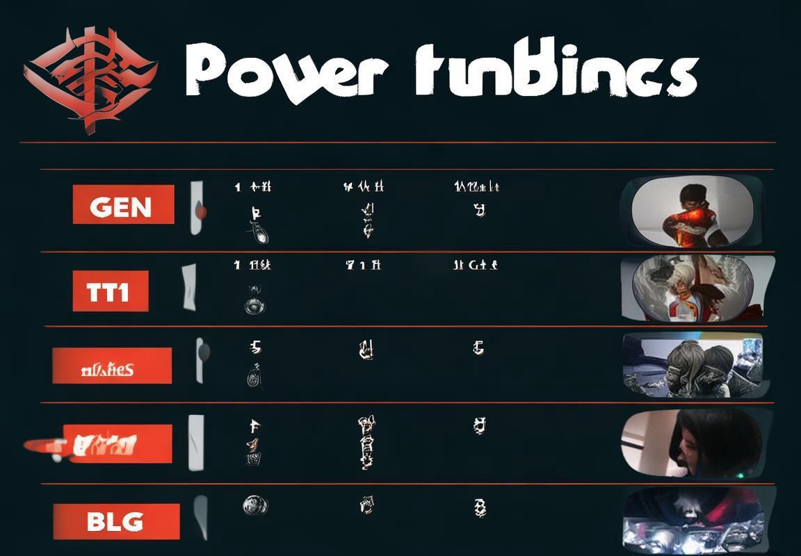 ESPN战力榜S15全球总决赛：GEN战队登顶，T1与BLG分列前三引热议